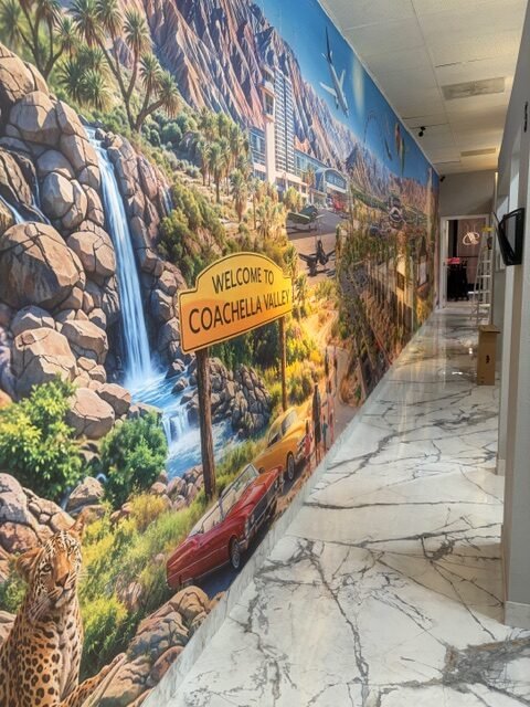 Completed custom mural installation