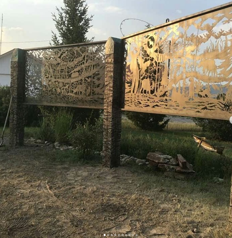 Large metal wildlife mural